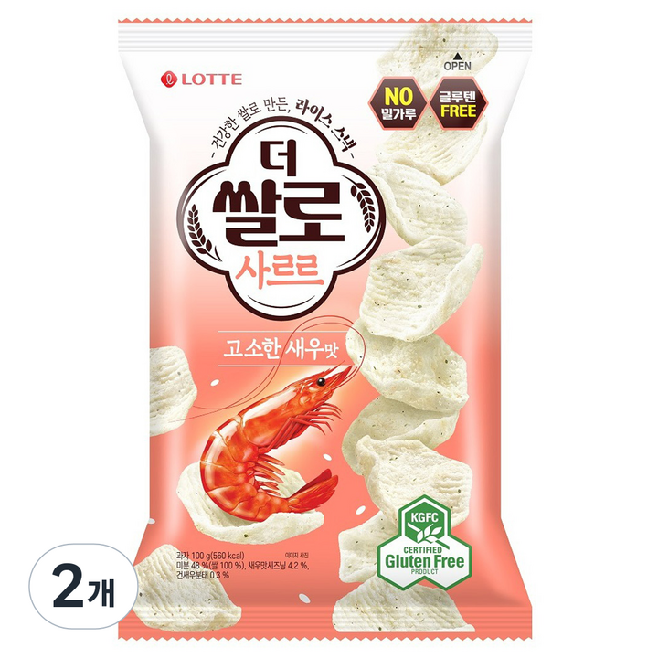 더쌀로 사르르 고소한새우맛, 100g, 2개