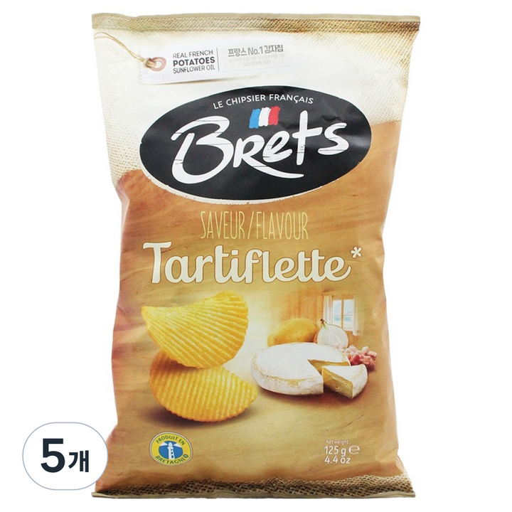 브렛츠 타르티플렛 감자칩, 125g, 5개