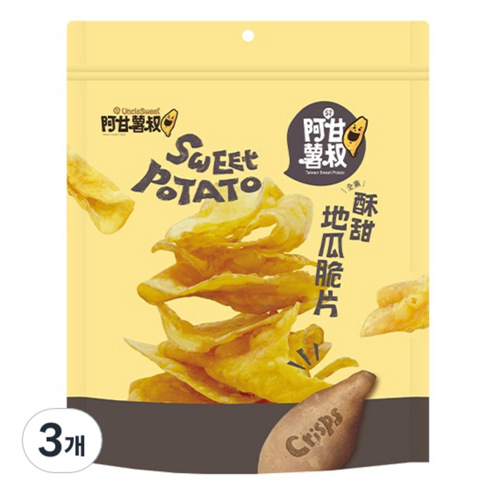 엉클스위트 고구마 크리스피 스낵, 150g, 3개