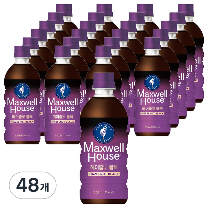 맥스웰하우스 헤이즐넛 블랙, 48개, 500ml