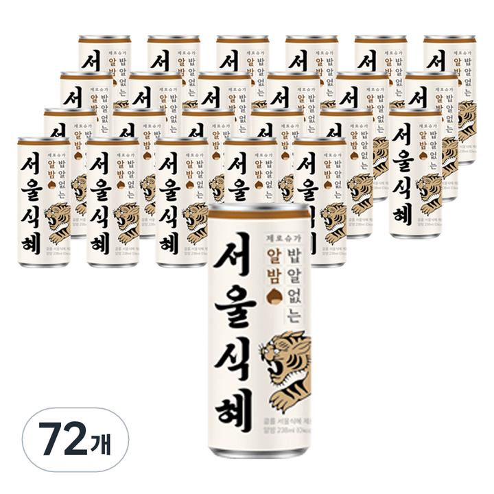 클룹 서울식혜 제로 알밤, 72개, 238ml