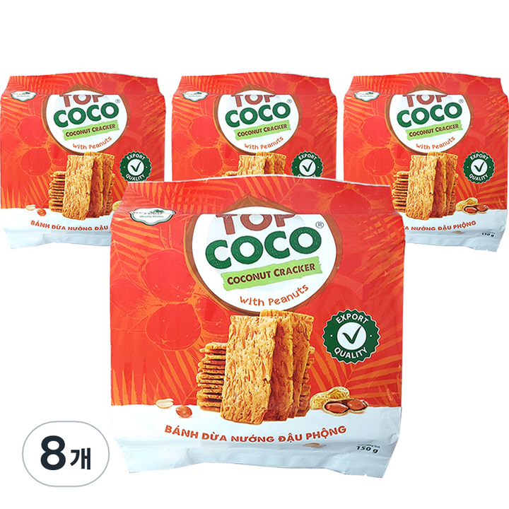 탑코코 코코넛 크래커 땅콩맛 10p, 8개, 150g