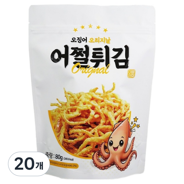 어쩔튀김 오징어 오리지날, 80g, 20개