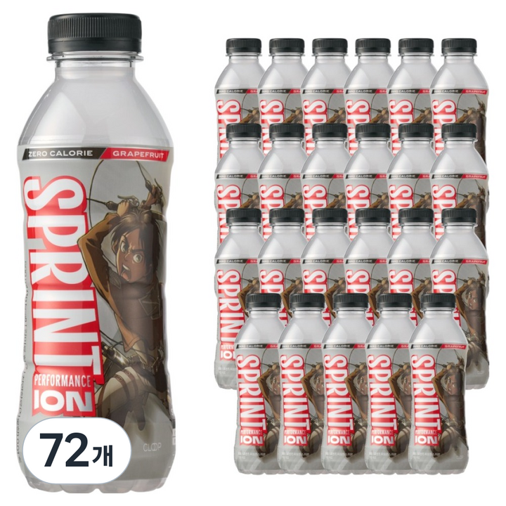 클룹 스프린트 진격의거인 제로 이온음료 자몽, 72개, 500ml
