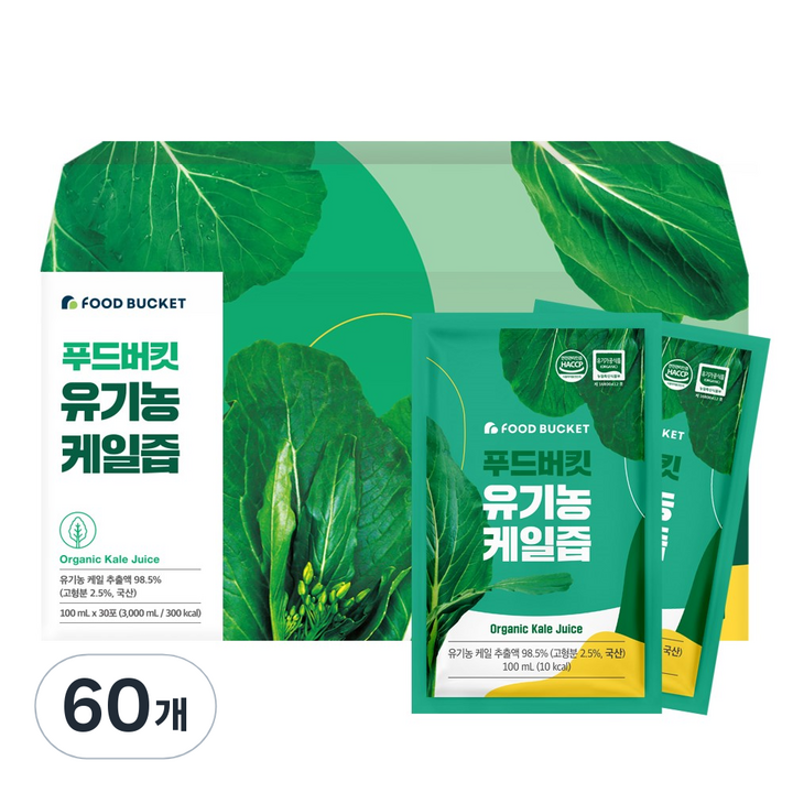푸드버킷 유기농 케일즙, 100ml, 60개