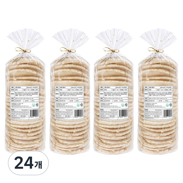 대삼민속식품 바삭한 누룽지뻥튀기, 120g, 24개