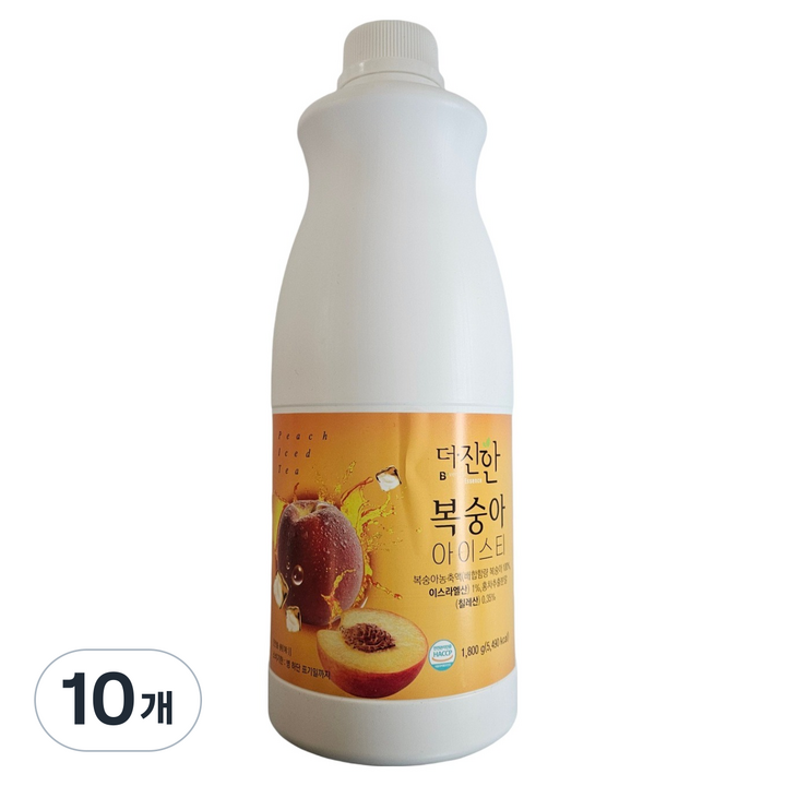 웰파인 더진한 복숭아 아이스티, 1.8kg, 10개