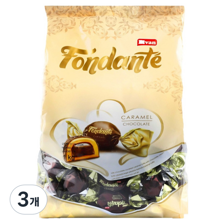 엘반 폰단테 카라멜향 토피, 1kg, 3개