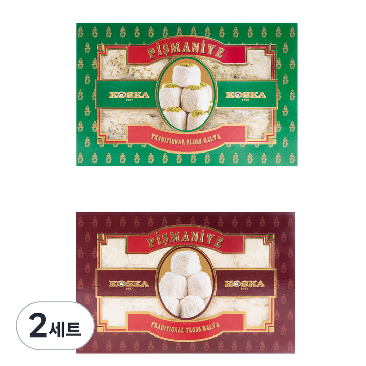 코스카 피스마니에 솜사탕 플레인 250g + 피스타치오 250g 세트, 2세트