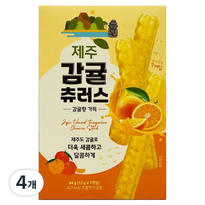 제주 감귤 츄러스, 84g, 4개