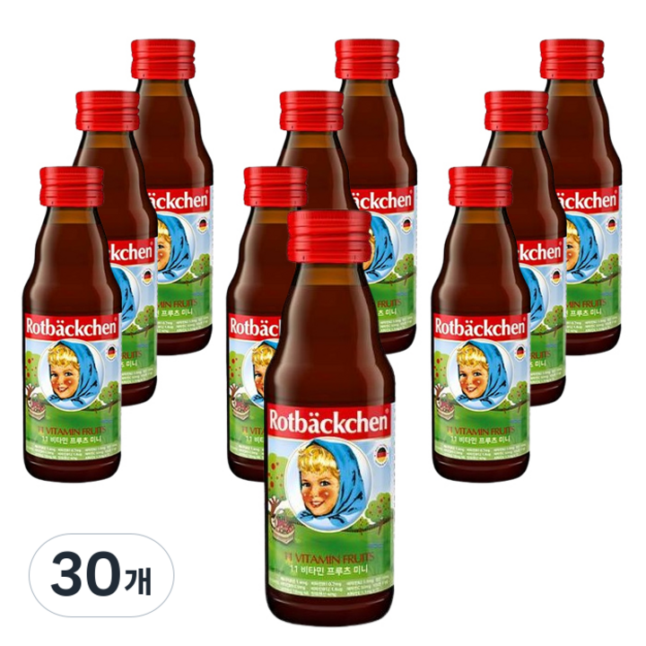로트벡쉔 11비타민 프루츠 미니 비타민 음료, 125ml, 30개