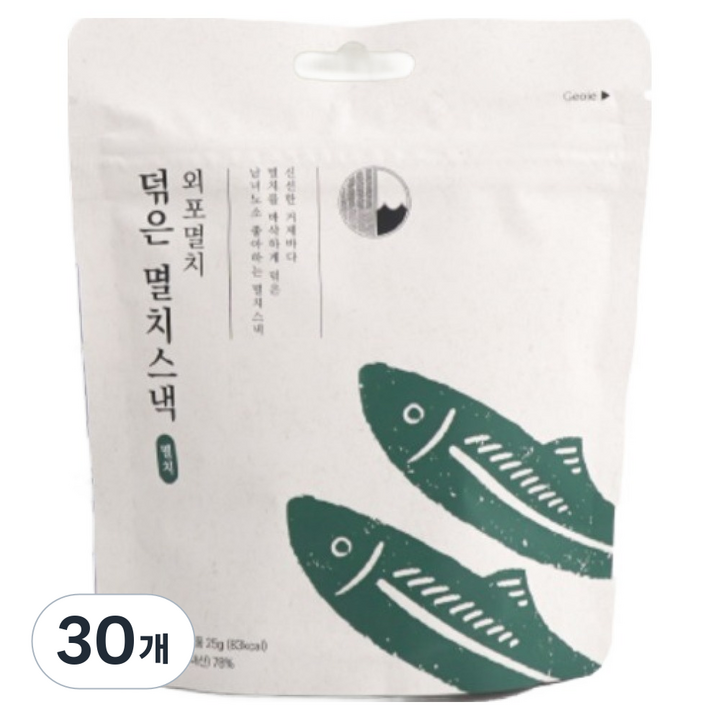 거제도외포멸치 덖은 멸치 스낵, 30개, 25g