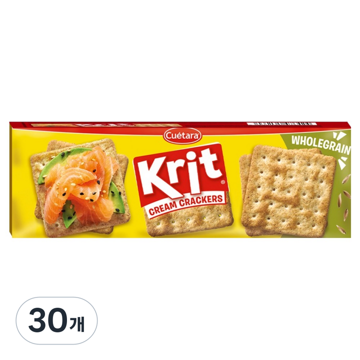 크리트 KRIT 통밀 크래커, 200g, 30개