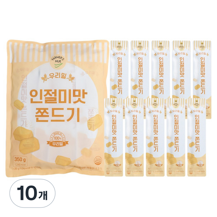 파머스휴 우리밀 100% 인절미맛 쫀드기 10p, 10개, 350g