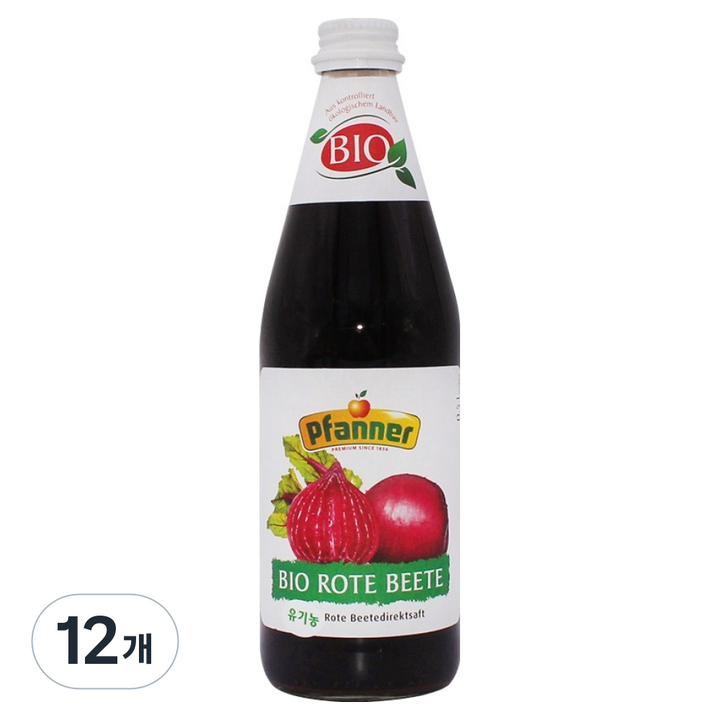 파너 유기농 비트루트 주스, 500ml, 12개