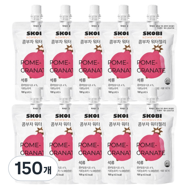 생생초 콤부차 워터젤리 석류, 100g, 150개