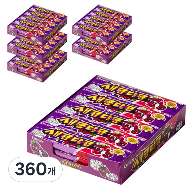 크라운 새콤달콤 포도맛, 29g, 360개