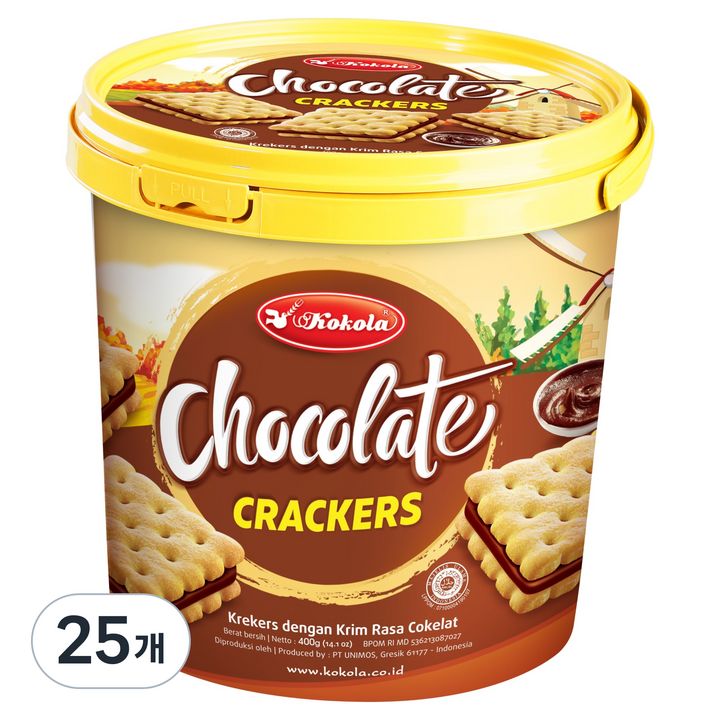 코코라 초코 샌드위치 크래커, 400g, 25개