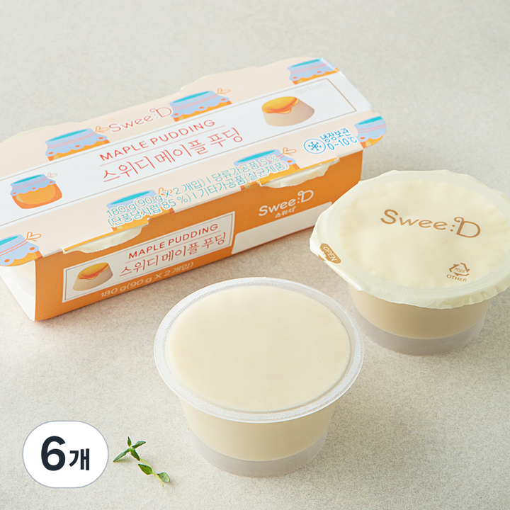 스위디 메이플 푸딩, 90g, 2개입, 6개
