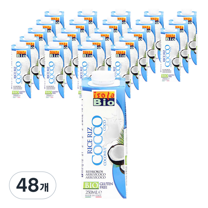 이솔라비오 유기농 쌀 코코넛 음료, 250ml, 48개