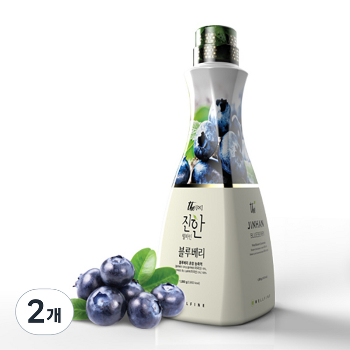 웰파인 블루베리 농축액 1500g, 1.5L, 2개