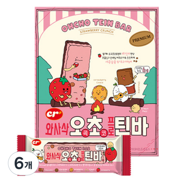 씨알로 오초틴바 스트로베리 크런치 12p, 360g, 6개