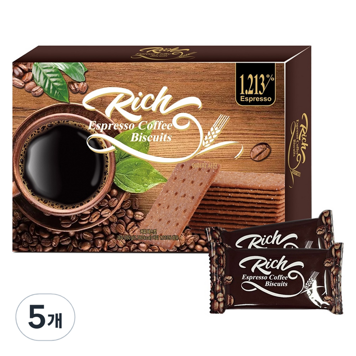 리치 에스프레소 커피 비스킷, 5개, 350g