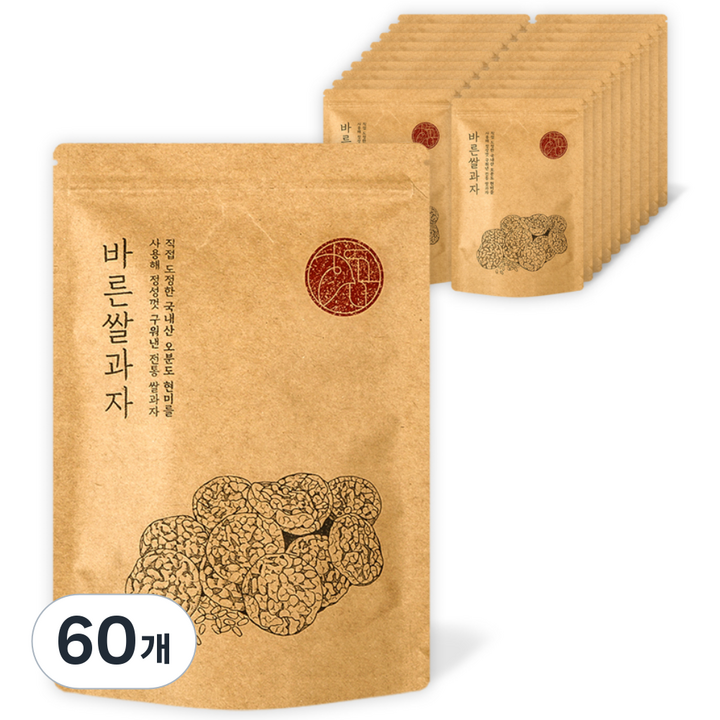 우리곡간 현미 뻥튀기 쌀과자, 70g, 60개
