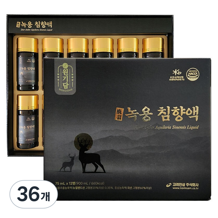 원기담 녹용 침향액, 36개, 75ml