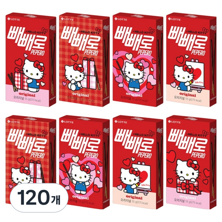 빼빼로 2026 오리지널 헬로 키티, 55g, 120개