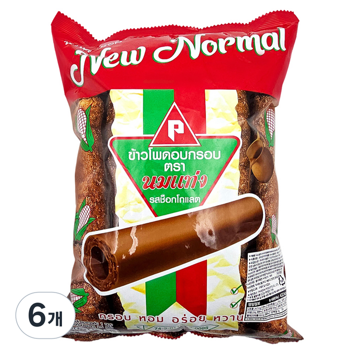 뉴노멀 콘 스낵 초코 플레이버, 6개, 80g