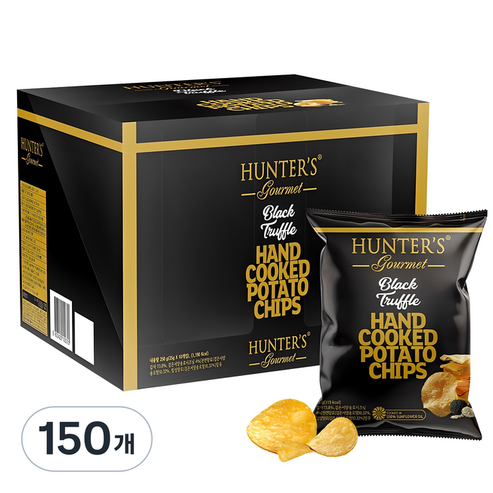 헌터스고메 블랙트러플 포테이토칩, 25g, 150개