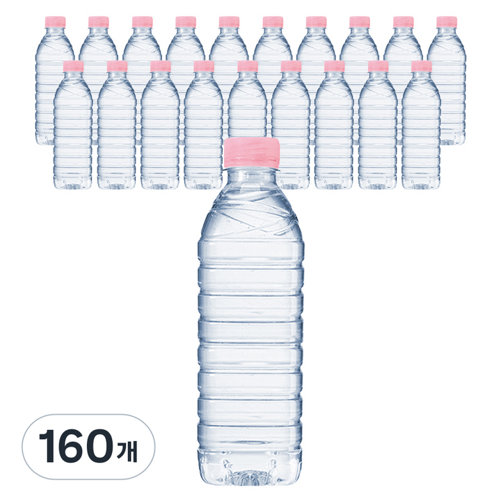 크리스탈 무라벨 생수, 500ml, 160개