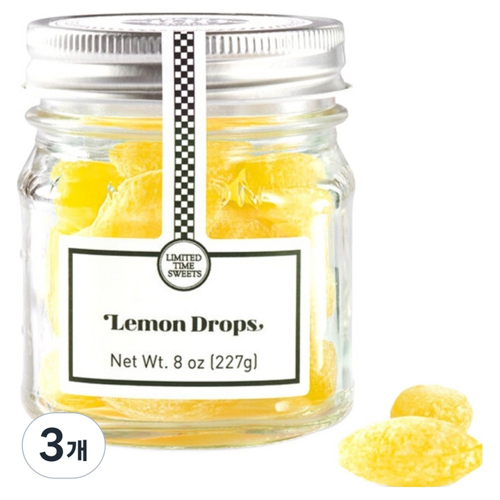 씨즈캔디 레몬 드랍 캔디, 227g, 3개