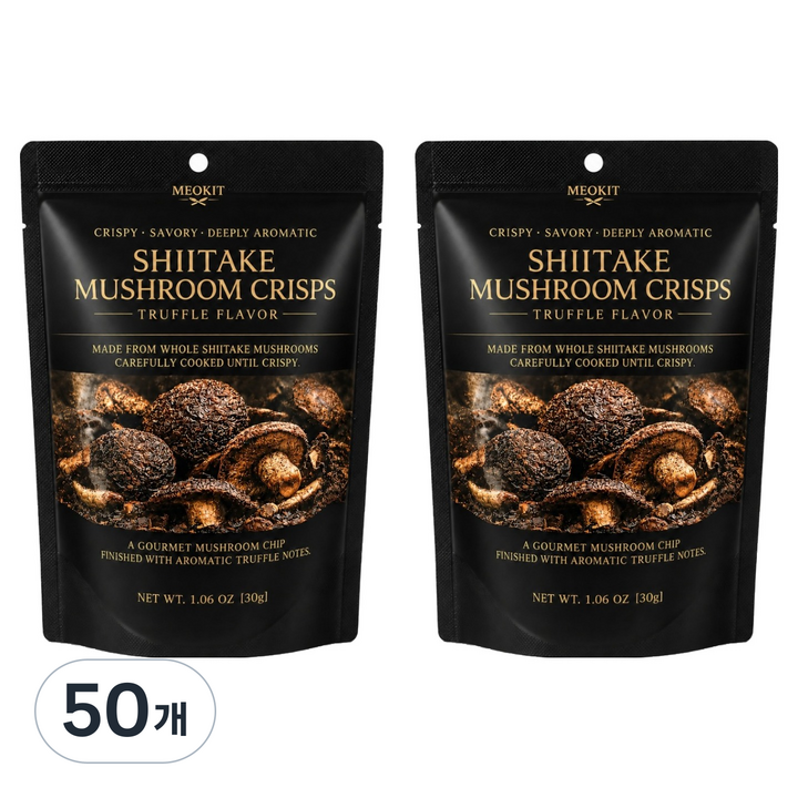 먹잇 트러플 표고버섯 과자, 50개, 30g