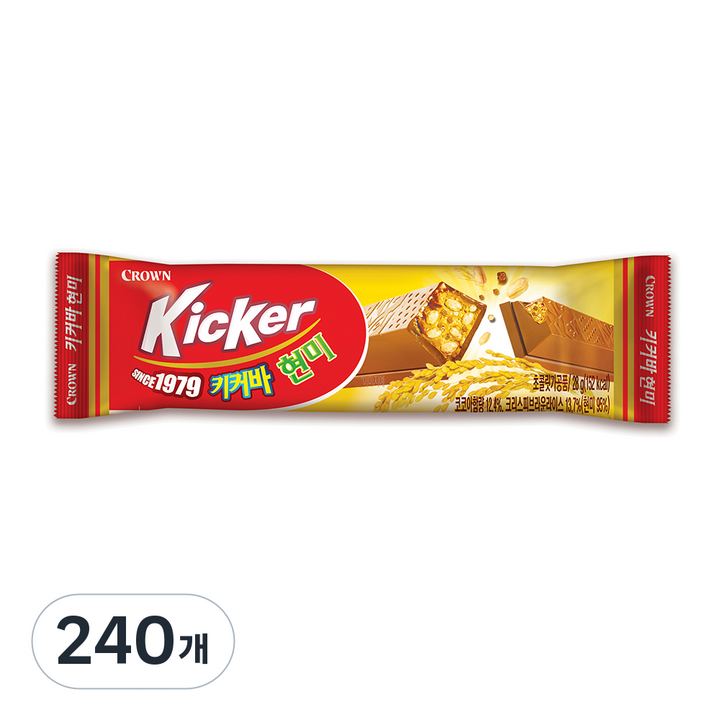 크라운 키커 초코바 시리얼현미, 28g, 240개