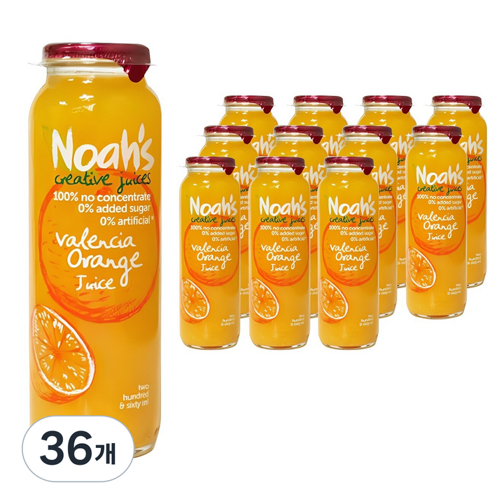 노아주스 발렌시아 오렌지 주스, 260ml, 36개