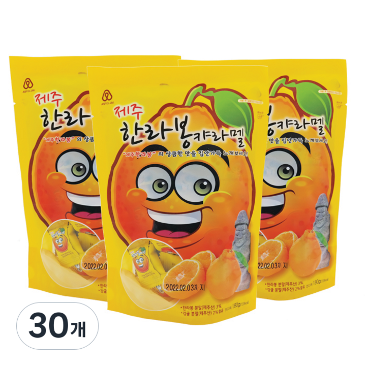 제주 한라봉 캬라멜, 180g, 30개