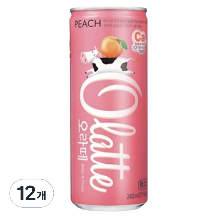 오라떼 피치, 12개, 240ml