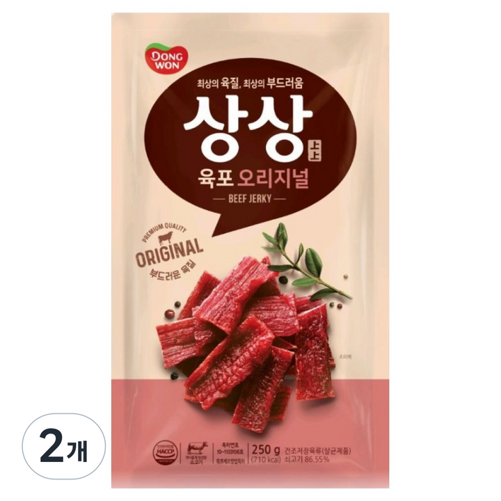 동원 상상 육포, 250g, 2개