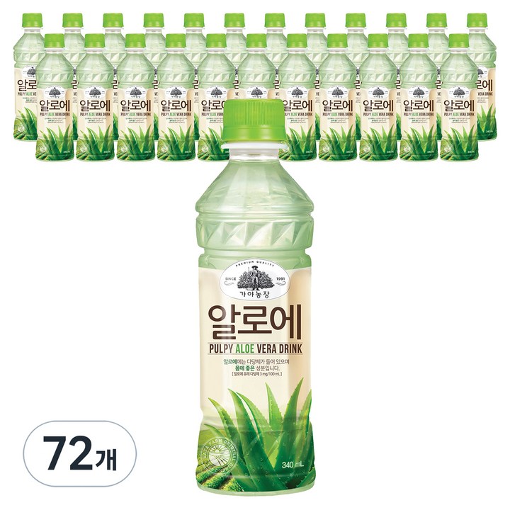 가야농장 알로에주스, 340ml, 72개