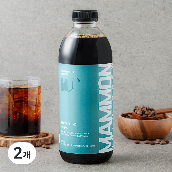 훔볼트 케냐산 마몬 블렌드 콜드브루 커피원액, 2개, 1L