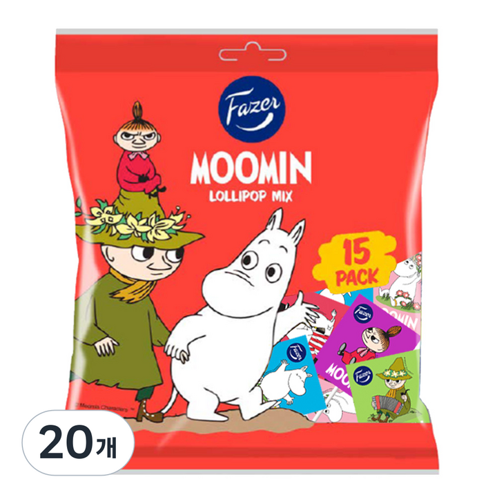 파제르 무민 롤리팝 믹스 캔디, 120g, 20개