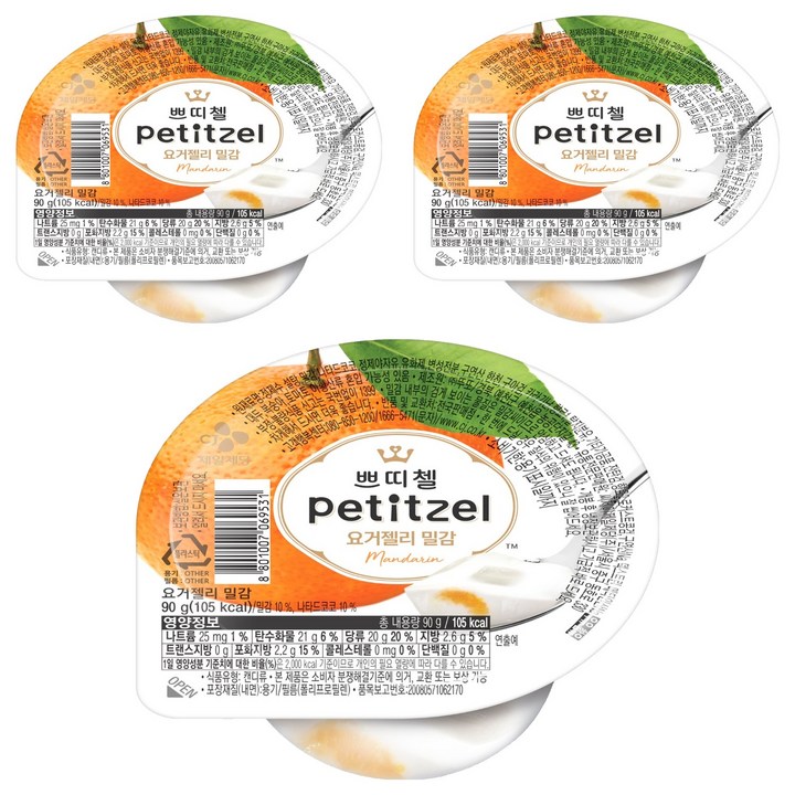 쁘띠첼 요거젤리 밀감, 90g, 3개
