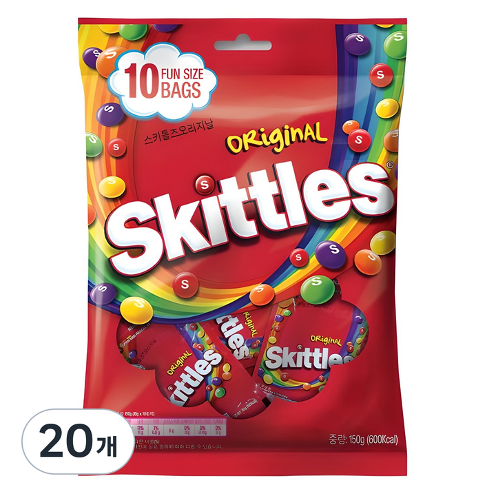 스키틀즈 오리지날, 150g, 20개