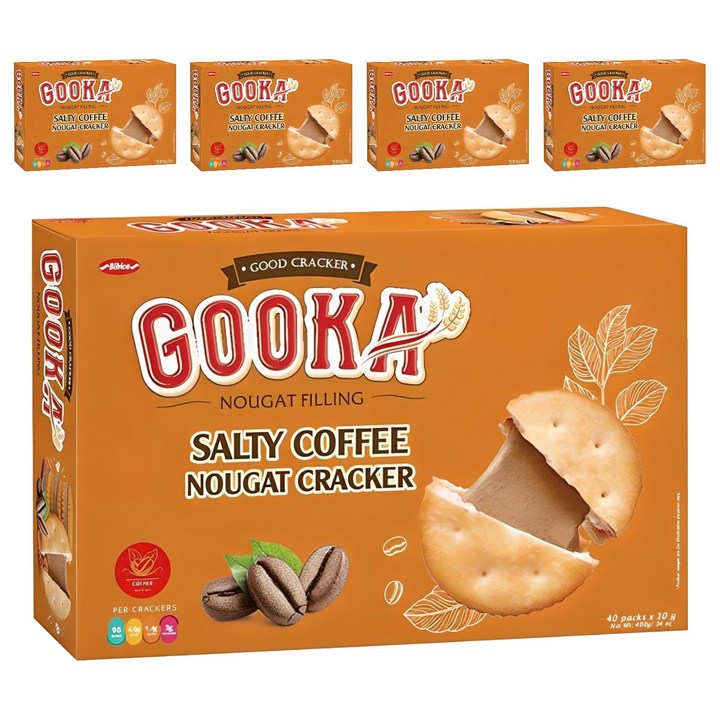 비비카 구카 솔티 커피 누가 크래커, 400g, 5개