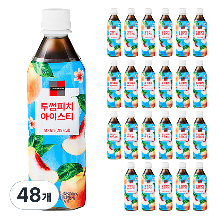 투썸플레이스 피치 아이스티 음료, 48개, 500ml