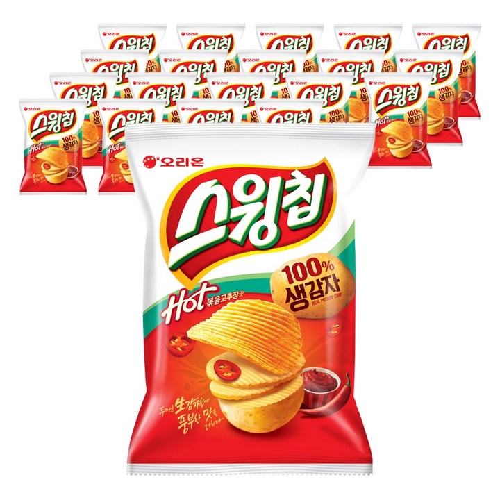 오리온 스윙칩 볶음고추장맛, 60g, 20개