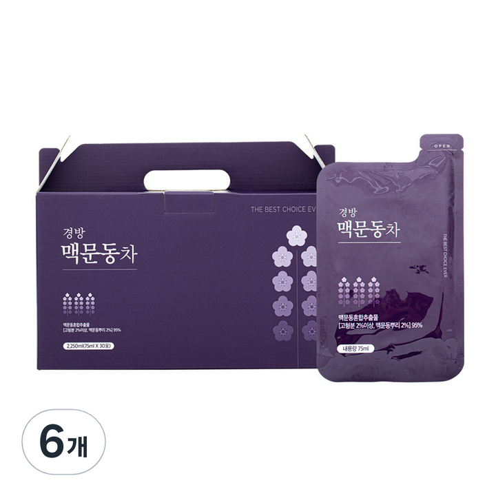 경방신약 맥문동차, 75ml, 180개