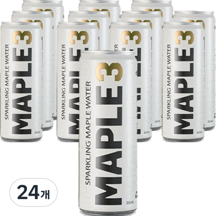메이플3 스파클링 메이플 워터 오리지널, 355ml, 24개